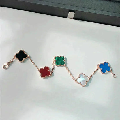[GALE]CLOVER 5 MOTIFS MULTICOLOR BRACELET