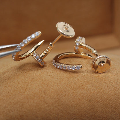 [GALE]JUSTE OHRRINGE 12,75 MM ROSA GOLD DIAMANT