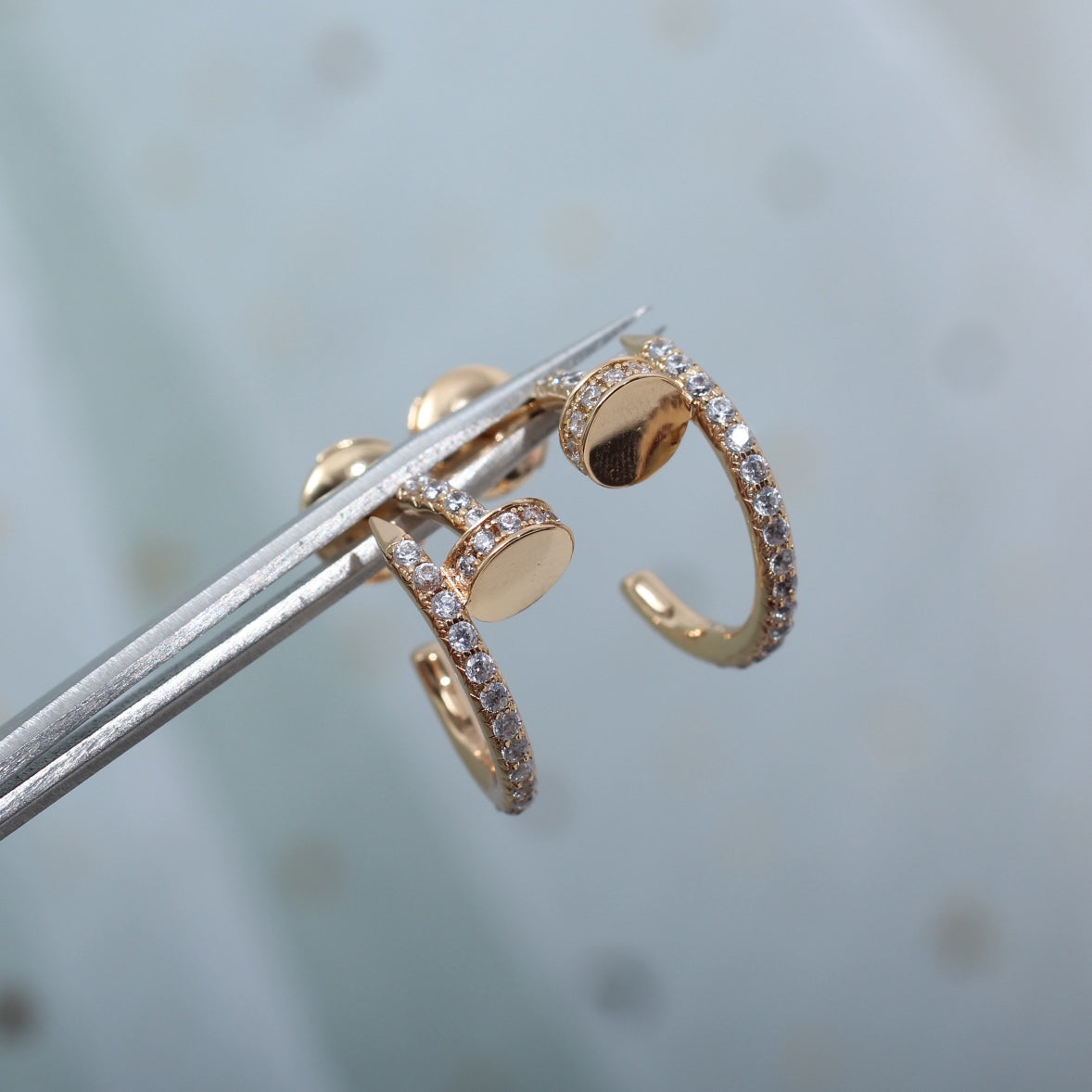 [GALE]JUSTE OHRRINGE 12,75 MM ROSA GOLD DIAMANT