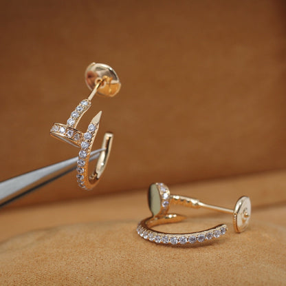 [GALE]JUSTE OHRRINGE 12,75 MM ROSA GOLD DIAMANT