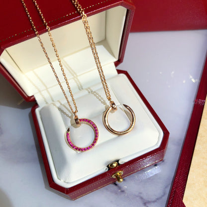 [GALE]JUSTE-HALSKETTE GOLD ROTE DIAMANTEN