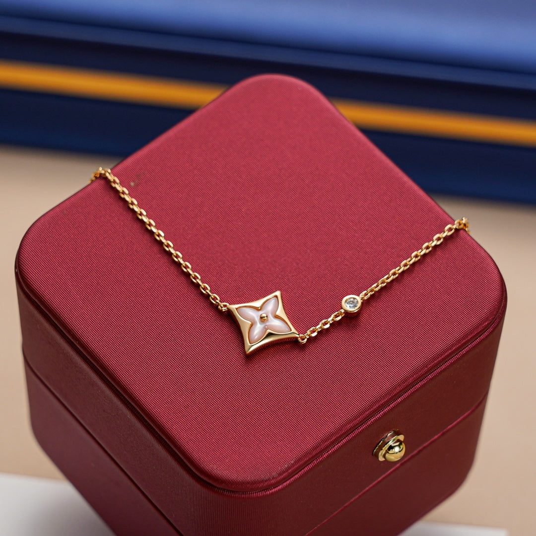 [GALE]STAR 1 DIAMOND PINK GOLD BRACELET