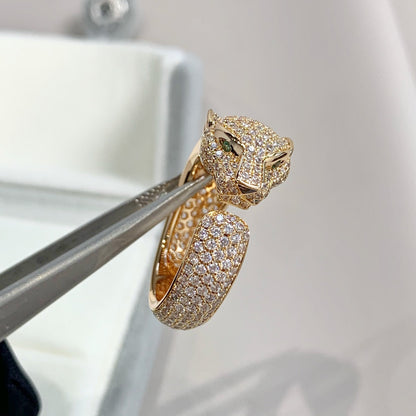 [GALE] PANTHERE RING AUS ROSA GOLD MIT DIAMANTEN