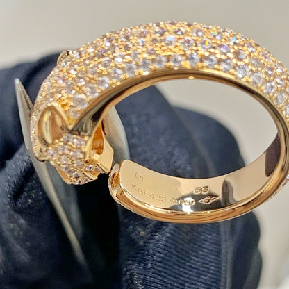 [GALE] PANTHERE RING AUS ROSA GOLD MIT DIAMANTEN