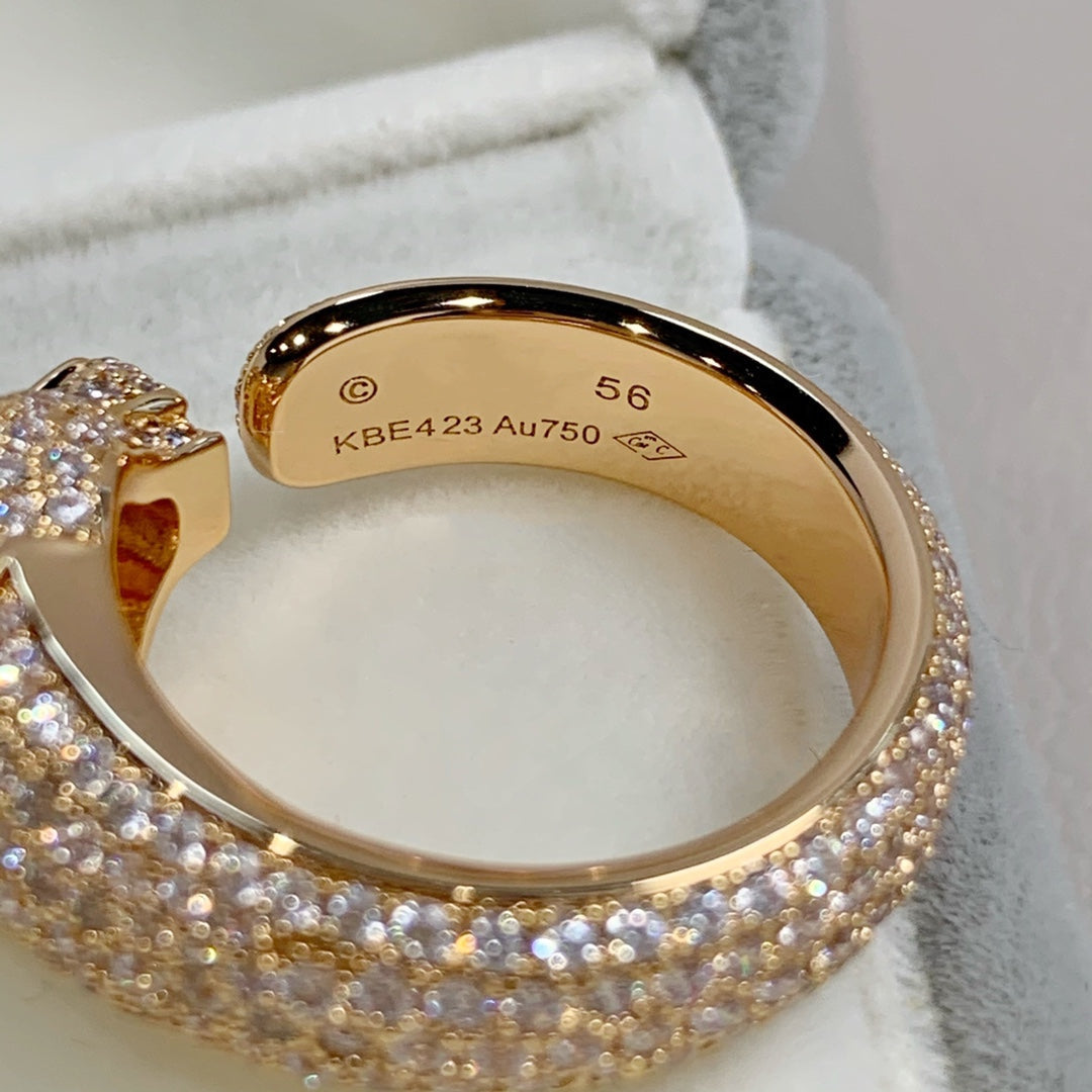 [GALE] PANTHERE RING AUS ROSA GOLD MIT DIAMANTEN