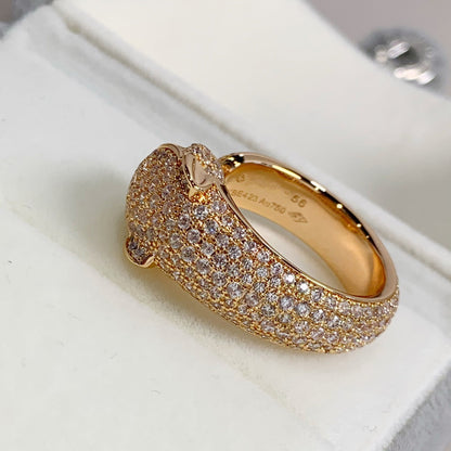 [GALE] PANTHERE RING AUS ROSA GOLD MIT DIAMANTEN