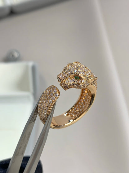[GALE] PANTHERE RING AUS ROSA GOLD MIT DIAMANTEN