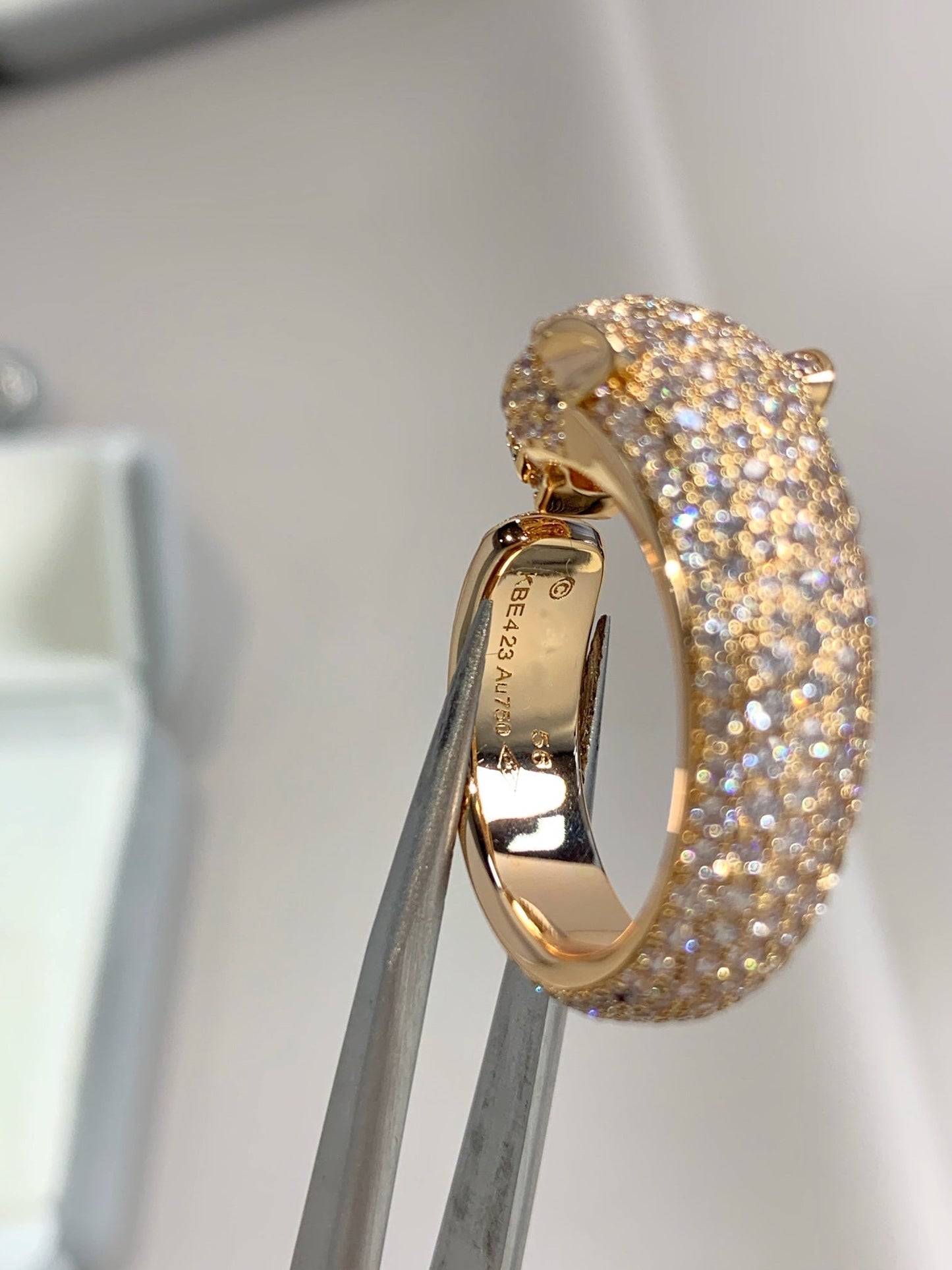 [GALE] PANTHERE RING AUS ROSA GOLD MIT DIAMANTEN