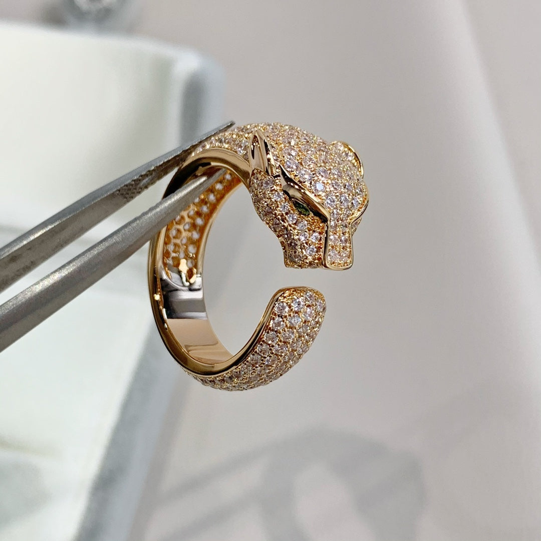 [GALE] PANTHERE RING AUS ROSA GOLD MIT DIAMANTEN