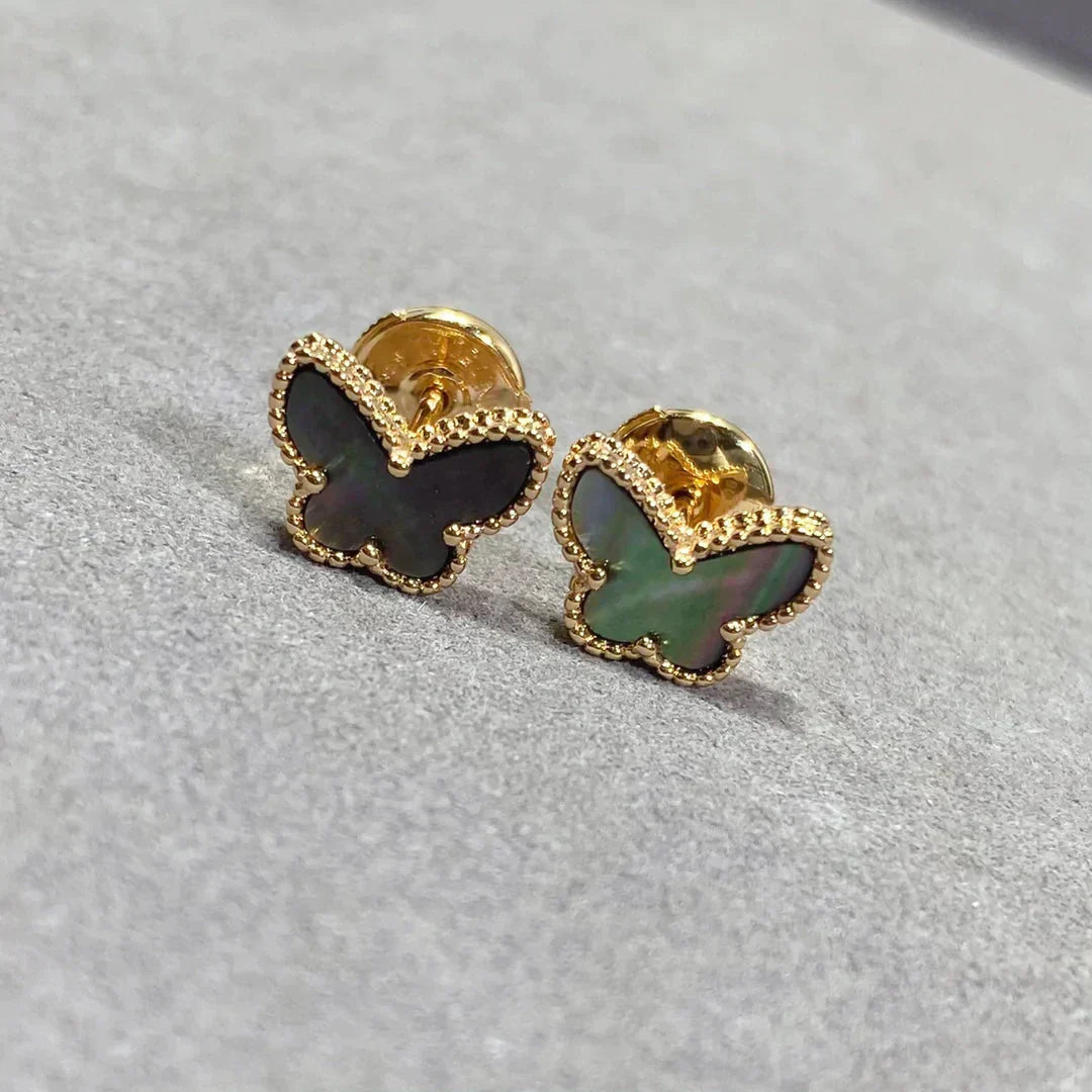 [GALE]BUTTERFLY DARK MOP  EARRINGS