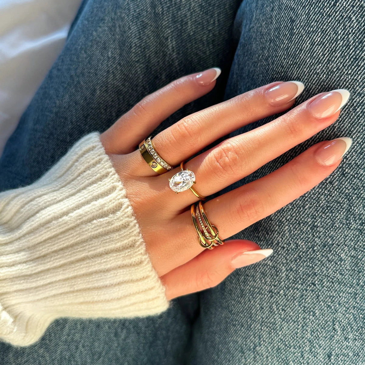 [GALE]Dara Diamond Ring Stack