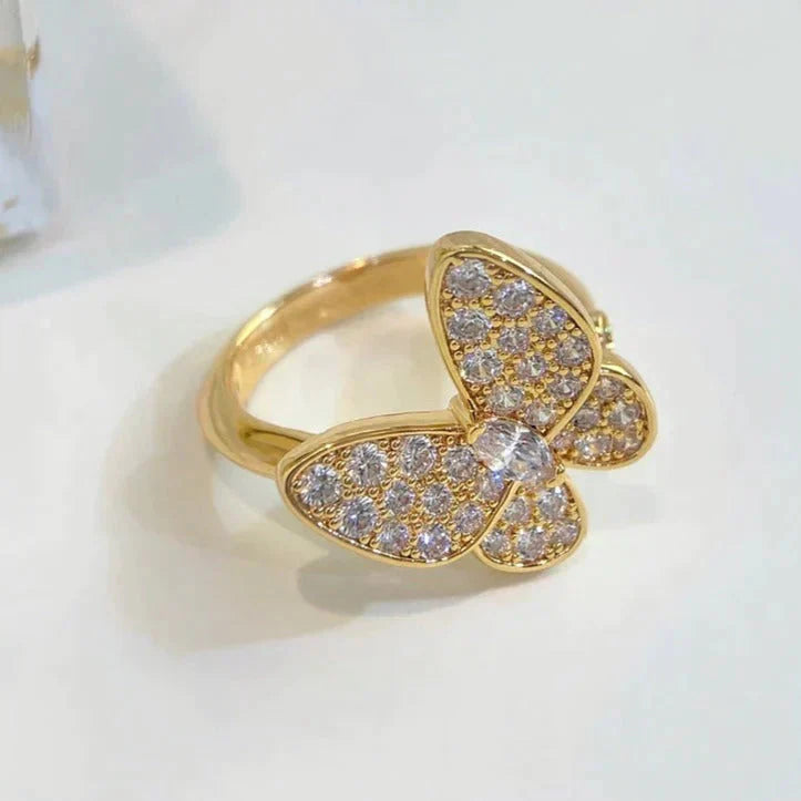 [GALE]BUTTERFLY DIAMOND RING