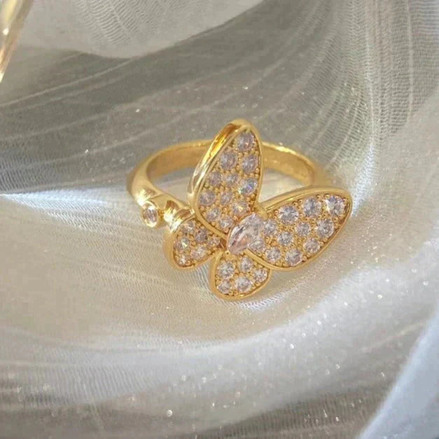 [GALE]BUTTERFLY DIAMOND RING