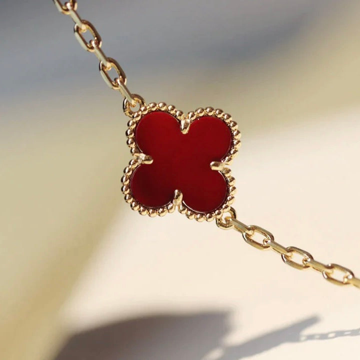 [GALE]CLOVER 20 MOTIFS CARNELIAN NECKLACE