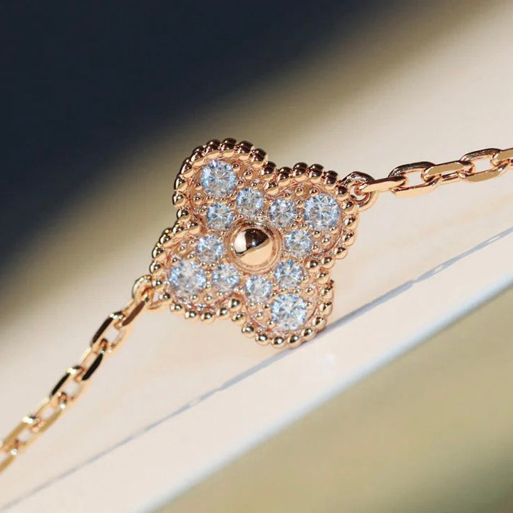 [GALE]CLOVER 20 MOTIVES LASER DIAMOND NECKLACE