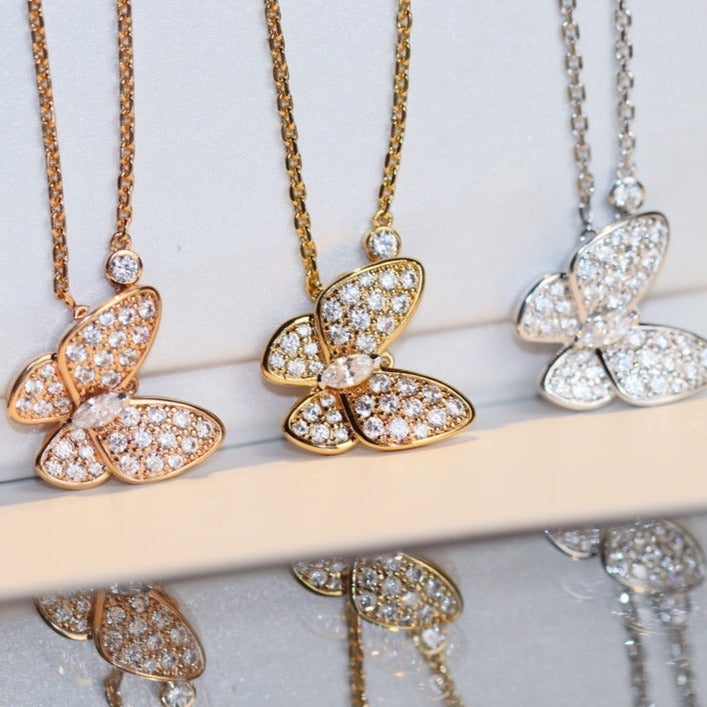[GALE]BUTTERFLY DIAMOND NECKLACE
