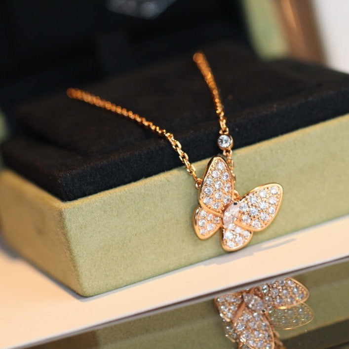 [GALE]BUTTERFLY DIAMOND NECKLACE