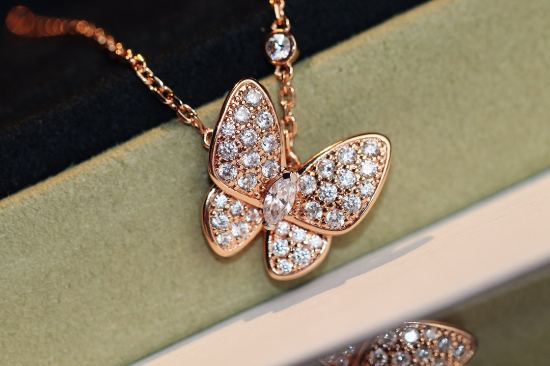 [GALE]BUTTERFLY DIAMOND NECKLACE