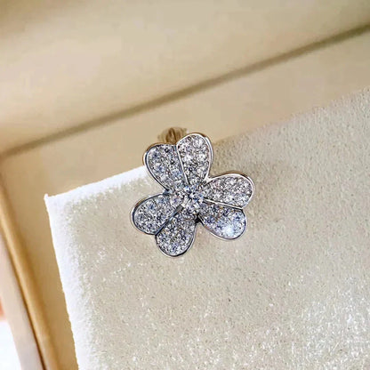 [GALE]CLOVER COMOS DIAMANT-OHRRINGE SILBER