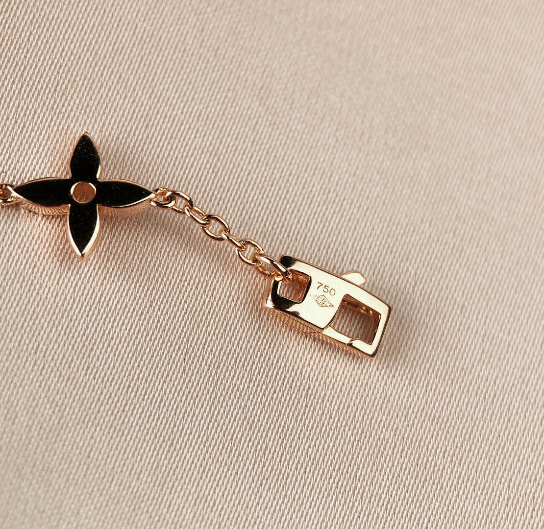 [GALE]STAR AND SUN 7 MOTIFS GOLD BRACELET