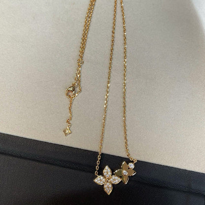 [GALE]STAR BLOSSOM NECKLACE PINK GOLD DIAMONDS