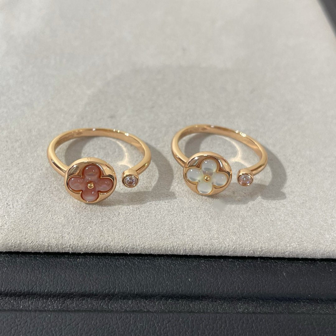 [GALE]SUN 1 DIAMOND PINK MOP RING