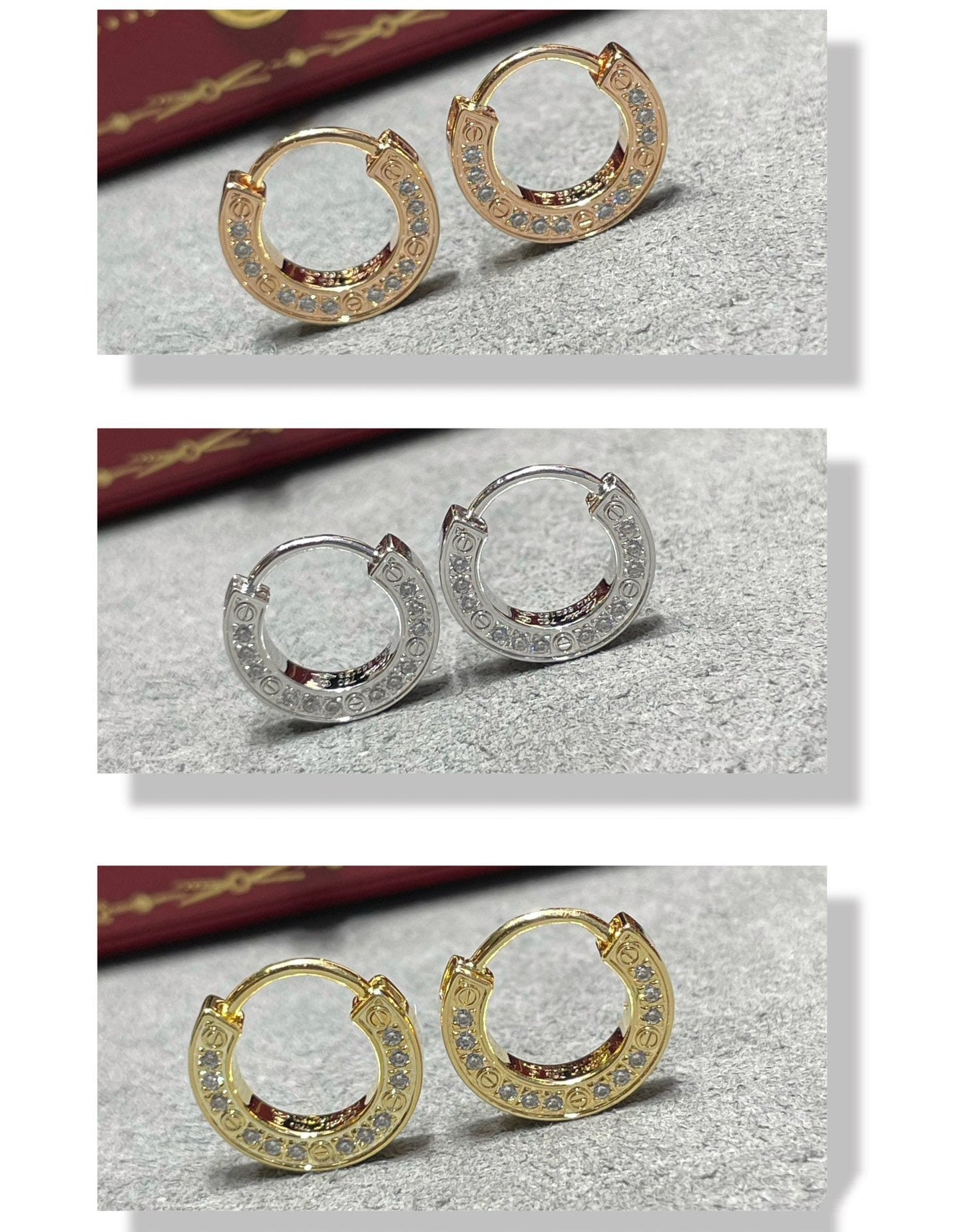 [GALE]LIEBE DIAMANT-OHRRINGE