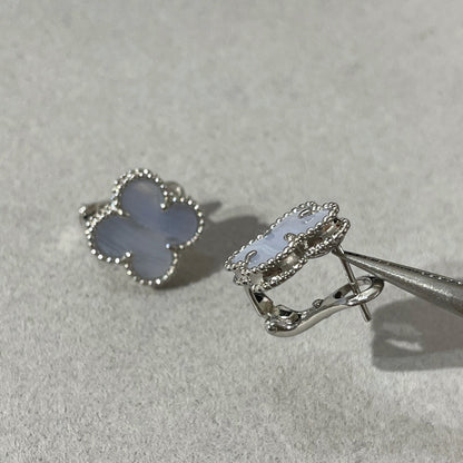 [GALE]CLOVER CHALCEDON SILBER-OHRSTÖSSE