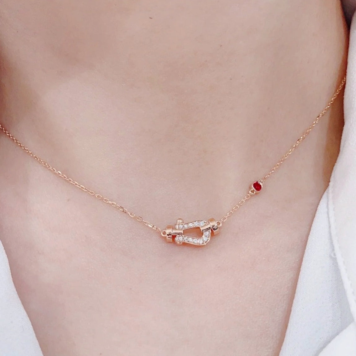 [GALE]FORCE 10 DIAMOND PINK GOLD NECKLACE