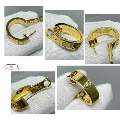 [GALE] LOVE 5,5 MM 1 DIAMANT-OHRRINGE