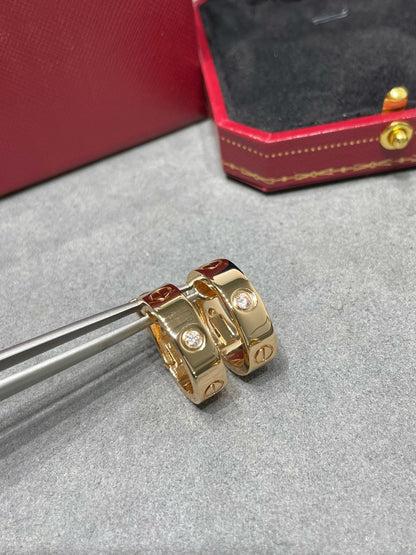 [GALE] LOVE 5,5 MM 1 DIAMANT-OHRRINGE