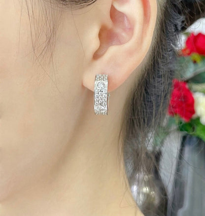 [GALE] LOVE 5,5 MM DIAMANT-PAVED-OHRRINGE