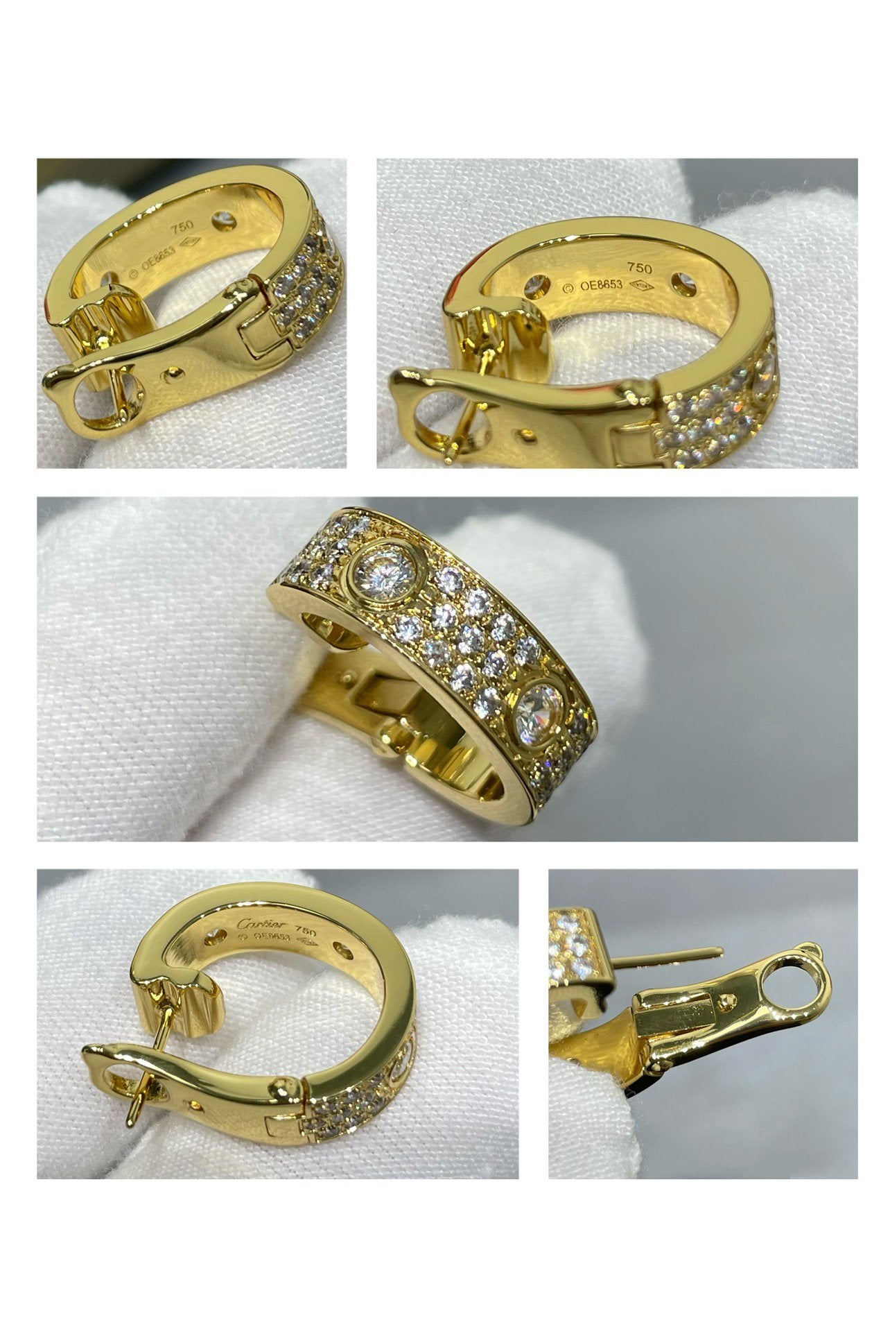 [GALE] LOVE 5,5 MM DIAMANT-PAVED-OHRRINGE