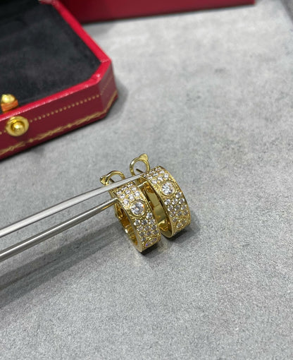[GALE] LOVE 5,5 MM DIAMANT-PAVED-OHRRINGE