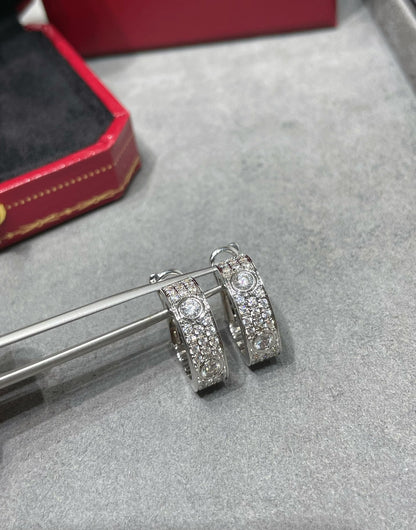 [GALE] LOVE 5,5 MM DIAMANT-PAVED-OHRRINGE