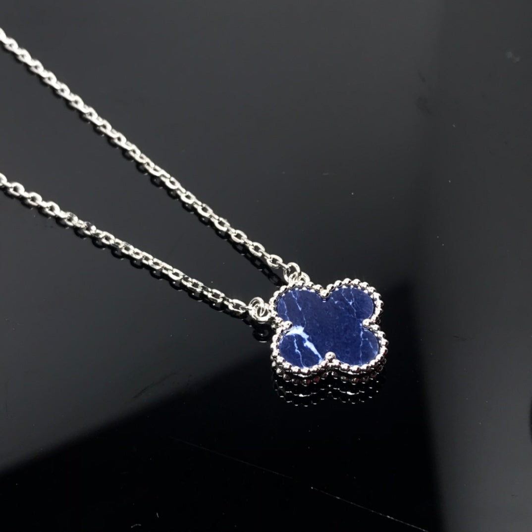 [GALE]CLOVER PIETERSIT SILBER LANGE KETTE