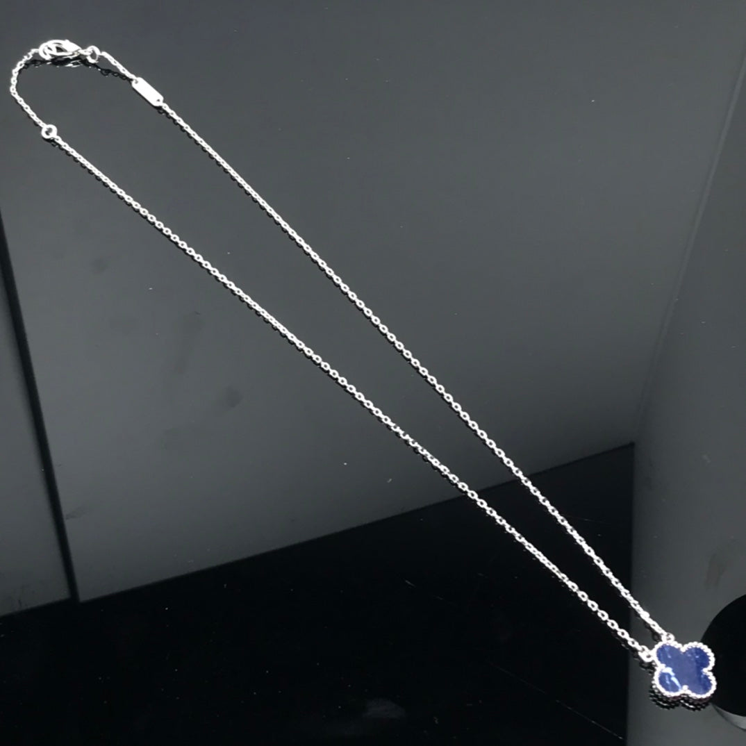 [GALE]CLOVER PIETERSIT SILBER LANGE KETTE