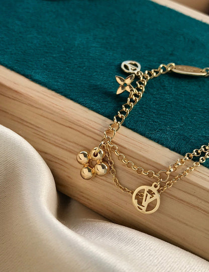 [GALE]BLOOMING PINK GOLD MOP BRACELET