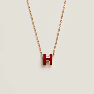 [GALE]HM CLIC ROTE EMAILLE-GOLD-KETTE