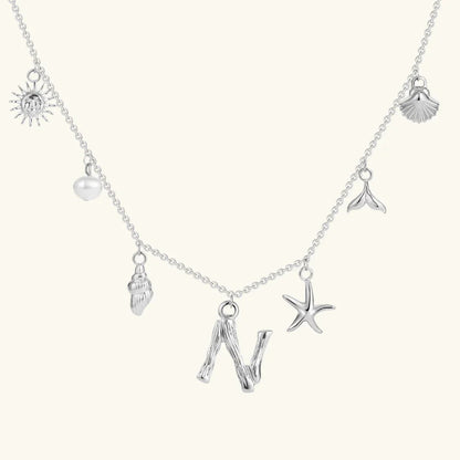 [GALE]Avaria Ocean Initial Necklace