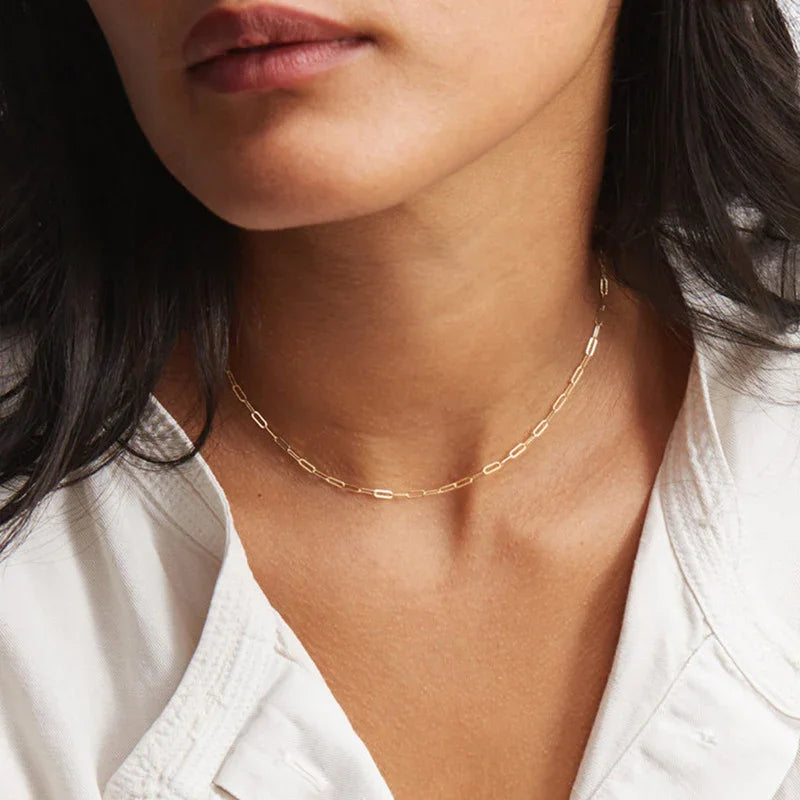 [GALE]Nadia Paperclip Chain Necklace