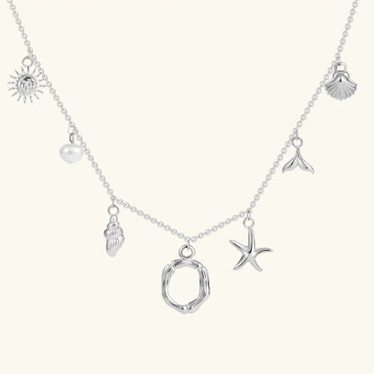[GALE]Avaria Ocean Initial Necklace