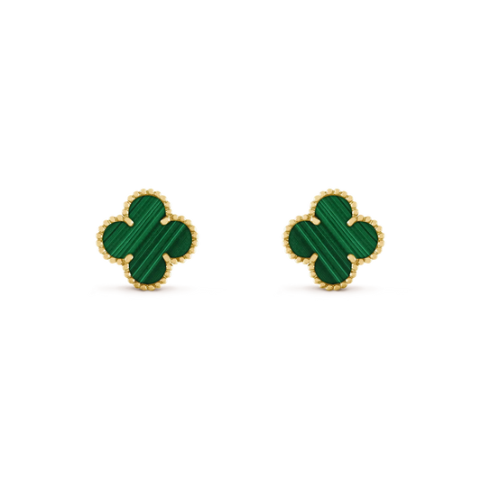 [GALE]CLOVER MEDIUM 1 MOTIFS MALACHITE OHRRINGE