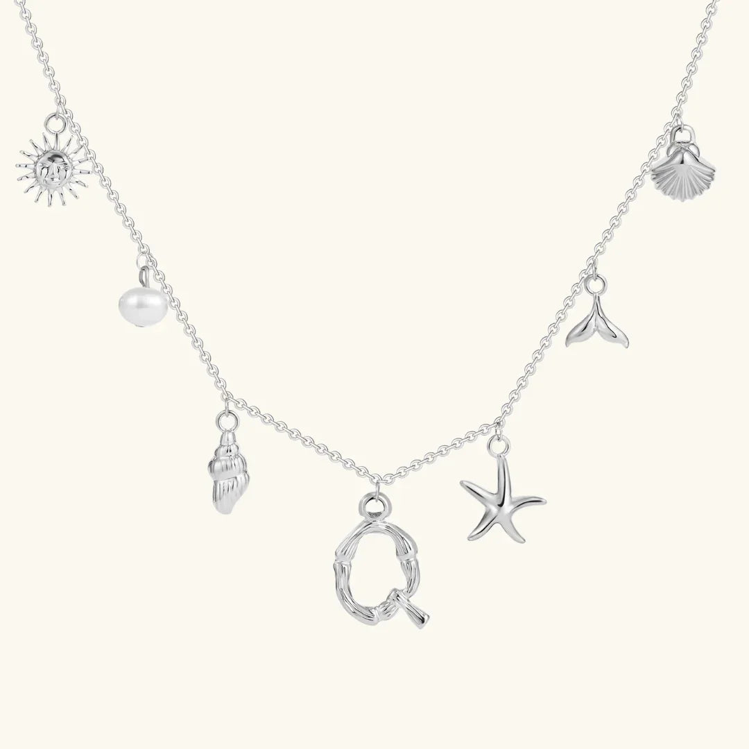 [GALE]Avaria Ocean Initial Necklace