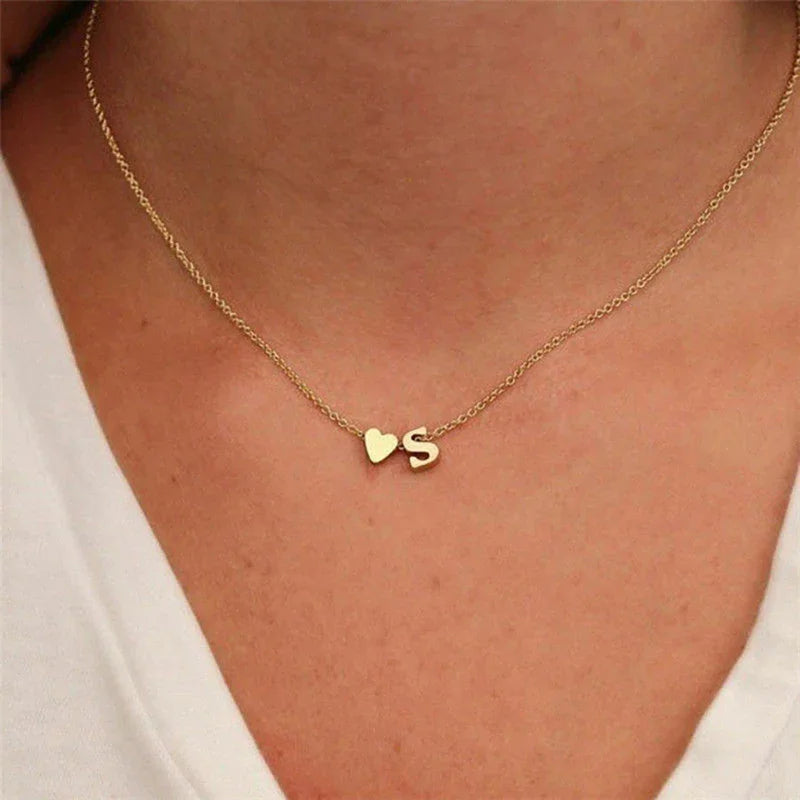 [GALE]Ria Initial Letter Gold Necklace