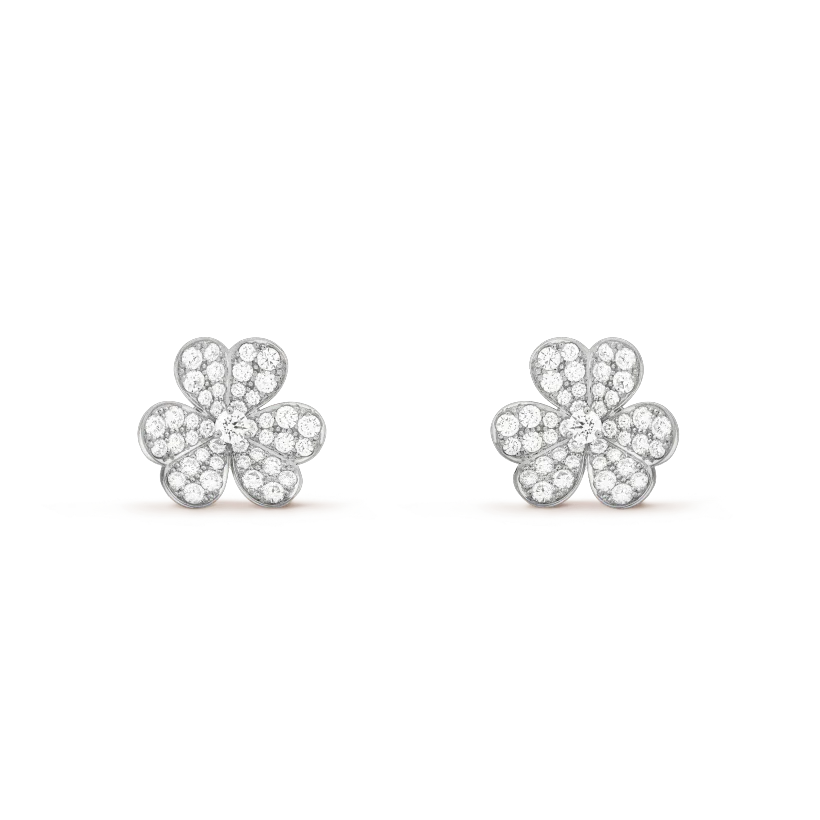[GALE]CLOVER COMOS DIAMANT-OHRRINGE SILBER