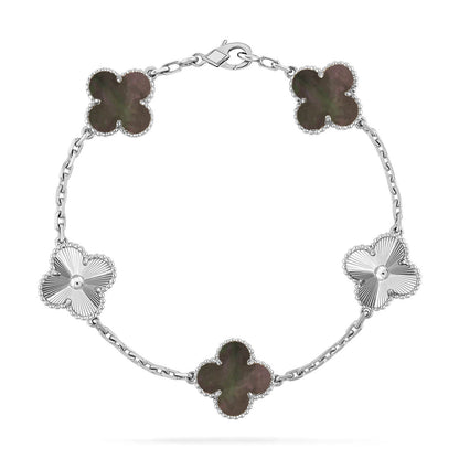[GALE] CLOVER 5 MOTIF GRAY MOP BRACELET COLLECTION