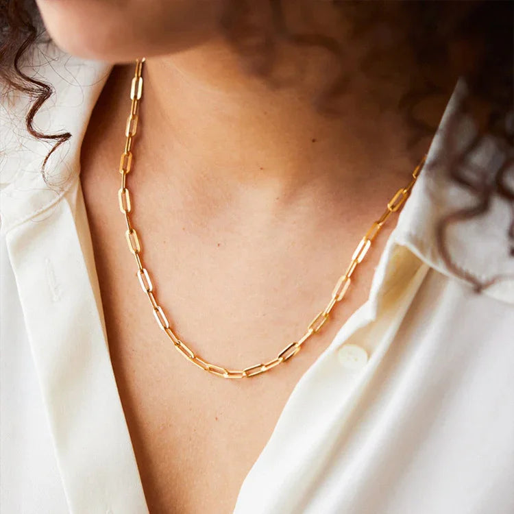 [GALE]Amber Gold Chain Necklace