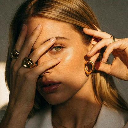 [GALE]Raquel Open Oval Earrings