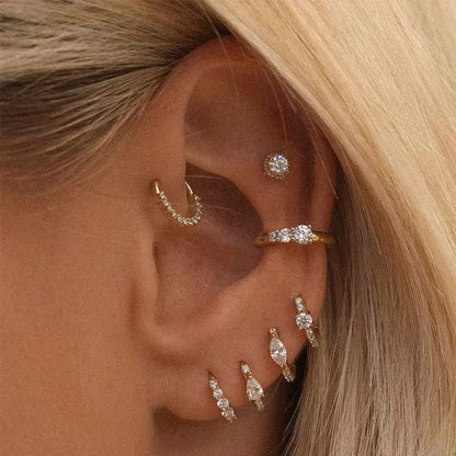 [GALE]Mariah Mini Diamond Hoops